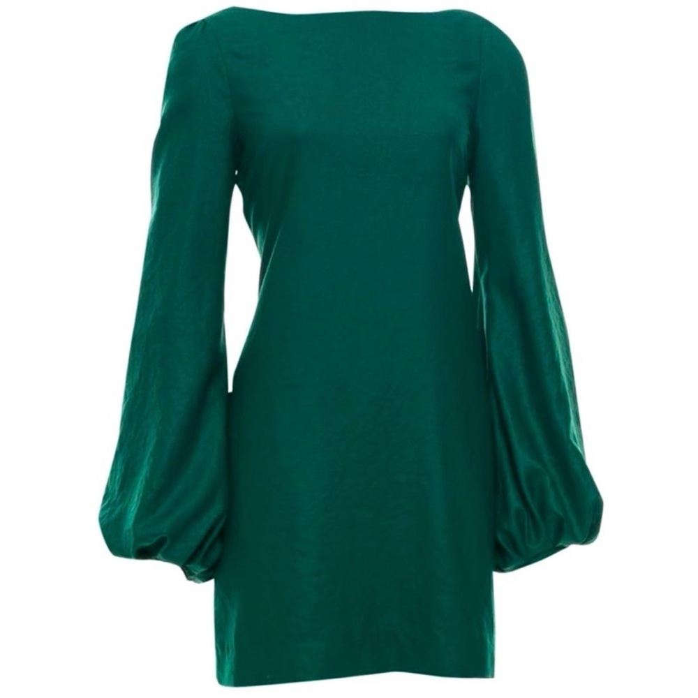 💎Rare Designer Elizabeth and James Bubble Sleeve V Exposed Zip Back Mini Dress